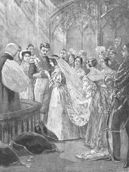 Le mariage de la reine Victoria et du prince Albert au palais Saint-James, 1840, 1901