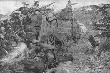 La guerre des Matabele, 1893 : Attaque sur le camp de wagons sur la rivière Imbembezi, 1er novembre 1901