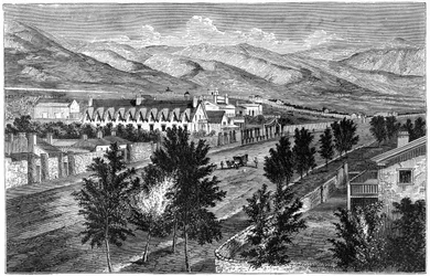 Le temple mormon et le bloc des prophètes, Salt Lake City, Utah