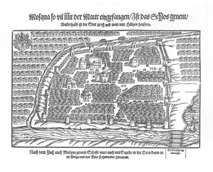 La carte de Moscou de Moscouiter wunderbare Historien par Sigmund von Herberstein, 1567