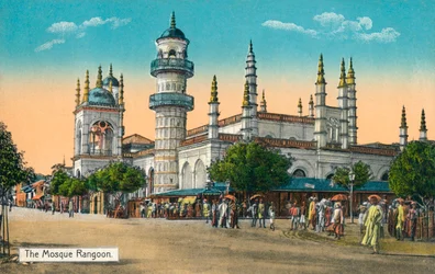 La mosquée de Rangoon, c1888