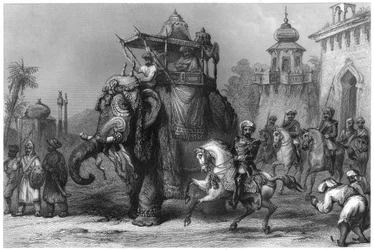 Le Nana Sahib avec son escorte, vers 1860