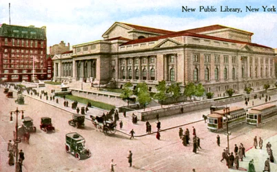 La nouvelle bibliothèque publique, New York, USA, 1910