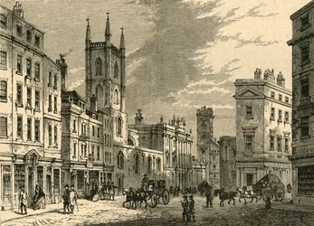 La vieille banque, vue depuis la Mansion House, 1897