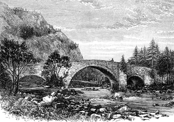 Le vieux pont, Invercauld, Écosse, 1900