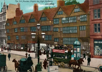 Les vieilles maisons, Staple Inn, High Holborn, Londres, 1905
