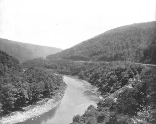 Le Packsaddle, montagnes Allegheny, Pennsylvanie, USA, c1900