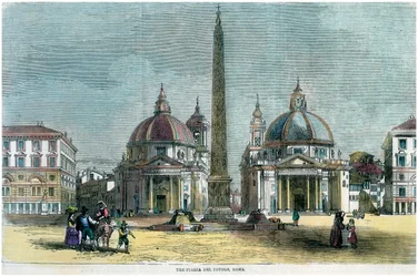 La Piazza del Popolo, Rome, Italie, vers 1880