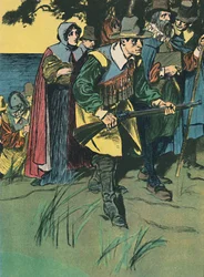 Les Pères Pèlerins Entrant dans le Nouveau Monde, vers 1907