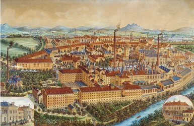 La brasserie Pilsner Urquell à Pilsen, années 1900-1910