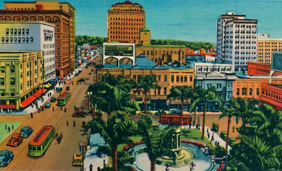 La Plaza. San Diego, Californie, vers 1941