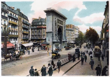 La Porte Saint Denis, Paris, vers 1900
