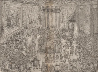 Le repas princier, de la série représentant le mariage de Wolfgang, 1614
