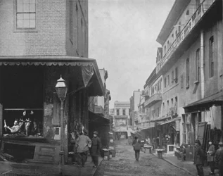 Le marché aux provisions, Chinatown, San Francisco, 19ème siècle