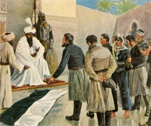 Le drapeau prussien devant le sultan du Maroc, 1780, 1936