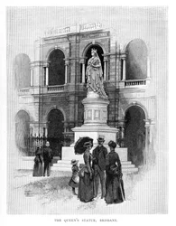 La statue de la reine, Brisbane, Australie, 1886