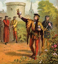 Les Roses rouges et blanches, XVe siècle, vers 1850