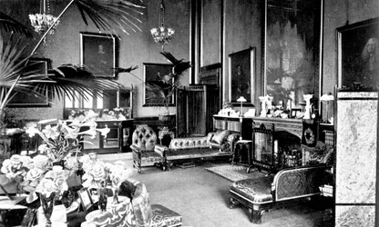 Le salon rouge dans la maison du président, Palais de Westminster, Londres