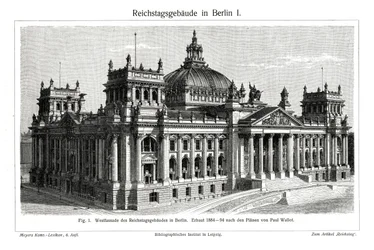 Le Reichstag, Berlin, Allemagne, fin du XIXe siècle