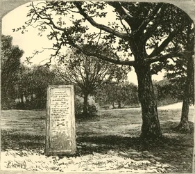 La pierre de Rufus dans la New Forest, 1890