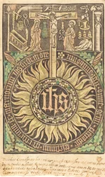 Le Monogramme Sacré avec la Crucifixion et les Symboles de la Passion