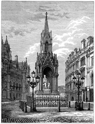 La statue de Sel à Bradford, vers 1880