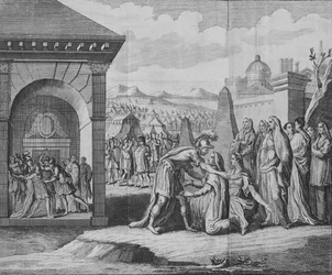 La scène de la tragédie de Coriolan, 1749
