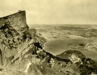 Le Schafberg et le Mondsee, Haute-Autriche, vers 1935