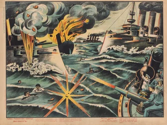 Le naufrage du croiseur allemand SMS Magdeburg, 1914