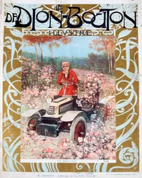 Le Dérapage, illustration du magazine Le De Dion-Bouton, 1909