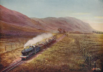Le plus petit chemin de fer de passagers au monde. À Eskdale, Cumberland, 1926