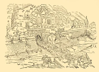 Les Espagnols capturent Anvers dans leur longue lutte avec les Hollandais, 1576, vers 1930