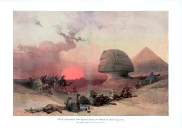 Le Sphinx à Gizeh, Égypte, années 1840, 1900
