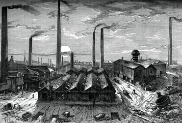 Les usines chimiques de St Rollox, Glasgow, c1880