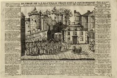 La prise de la Bastille le 14 juillet 1789
