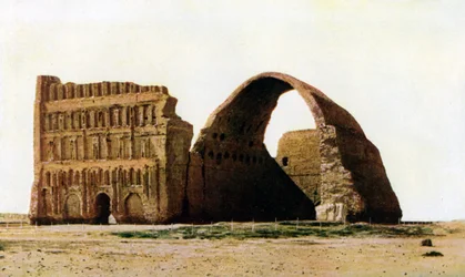 Le Taq-i Kisra, Ctésiphon, Irak, vers 1930