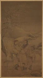 La séparation en larmes de Su Wu et Li Ling, dynastie Ming, 16ème siècle