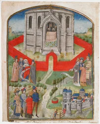 Le Temple à Jérusalem, de la Postilla Litteralis Commentaire Littéral, 1450-75