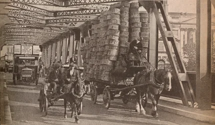 Le pont temporaire, vers 1925, 1935