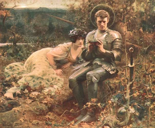La Tentation de Sir Percival, vers 1894, vers 1902