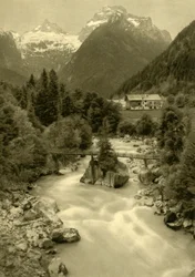 Le Pont du Diable, Lofer, Autriche, vers 1935