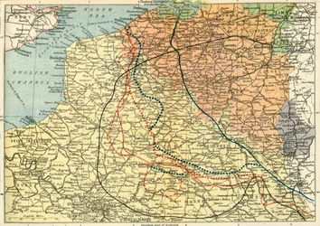 Le Théâtre de la guerre sur le front occidental, vers 1920