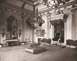 La salle du trône, château de Dublin, Dublin, Irlande, 1894
