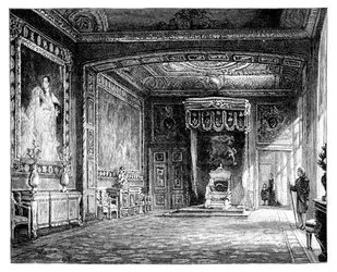 La salle du trône, château de Windsor, vers 1888