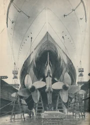 La poussée des puissants moteurs des paquebots modernes, 1936