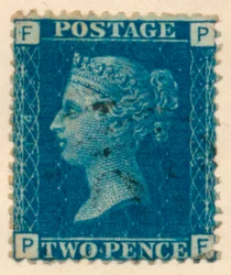 Le timbre-poste Two Penny Blue ou Two Pence Blue, années 1840