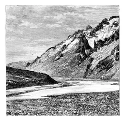 La haute vallée du Karakash, Chine, 1895