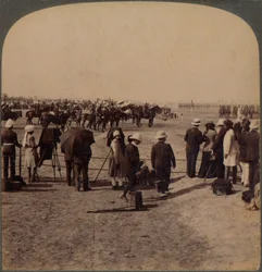 Le vice-roi Lord Curzon et Lord Kitchener à la grande revue du Durbar, Delhi, Inde, 1903
