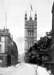 La tour Victoria, Palais de Westminster, Londres, vers 1905