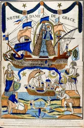 La Vierge Marie en tant que Madonna en gloire Notre Dame de Grâce